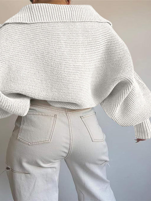 'Fable' Winged Sleeve Sweater - Celes Fashion